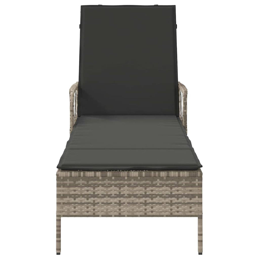 Ligstoel 1-Persoon Licht Grijs En Donker Grijs 55 X 200 X 92 Cm Lichtgrijs en donkergrijs Ligbed