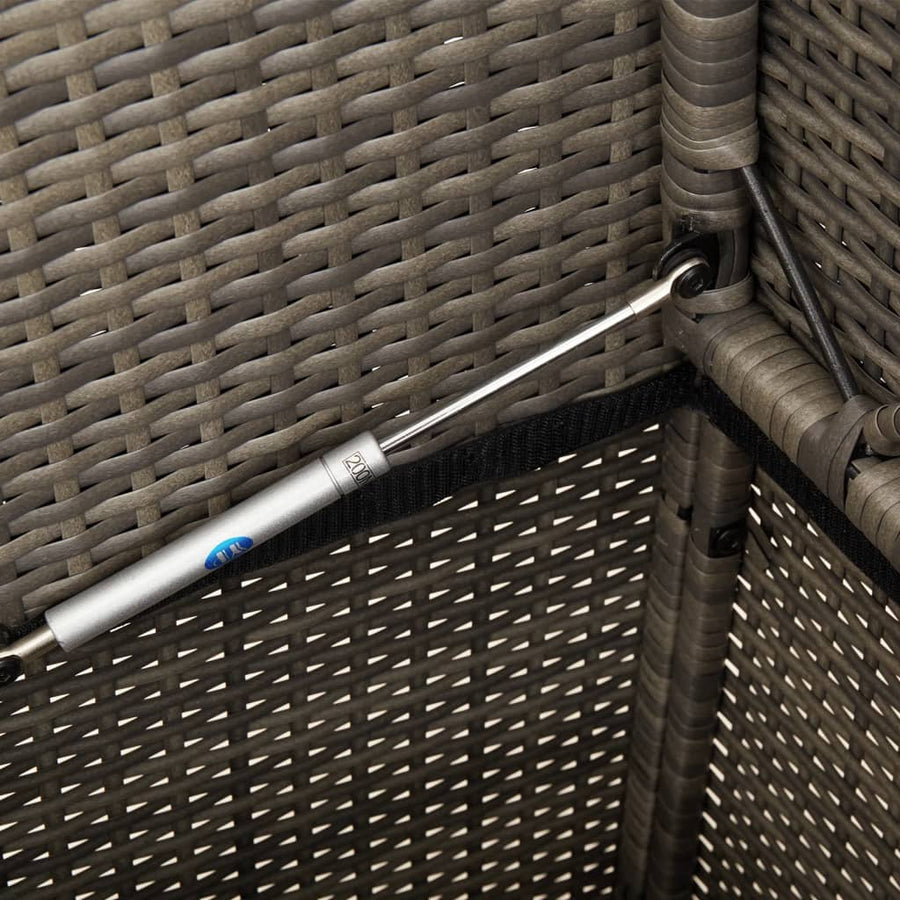 Tuinbank Met Kussens Poly Rattan Grijs
