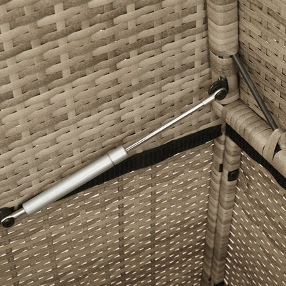 Tuinbank Met Kussens Poly Rattan Beige