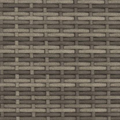 Tuinbank 2-Zits En Voetenbanken Poly Rattan Grijs met luifel