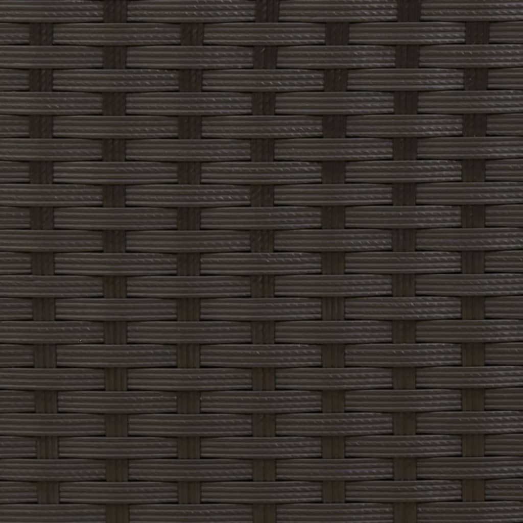 Tuinbank 2-Zits Met Voetenbanken Poly Rattan Zwart zonder luifel