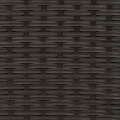 Tuinbank 2-Zits Met Voetenbanken Poly Rattan Zwart zonder luifel