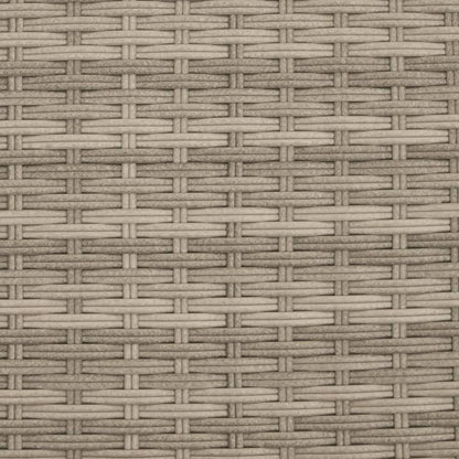 Ligbed 2-Persoons Met Luifel En Kussens Poly Rattan Lichtgrijs