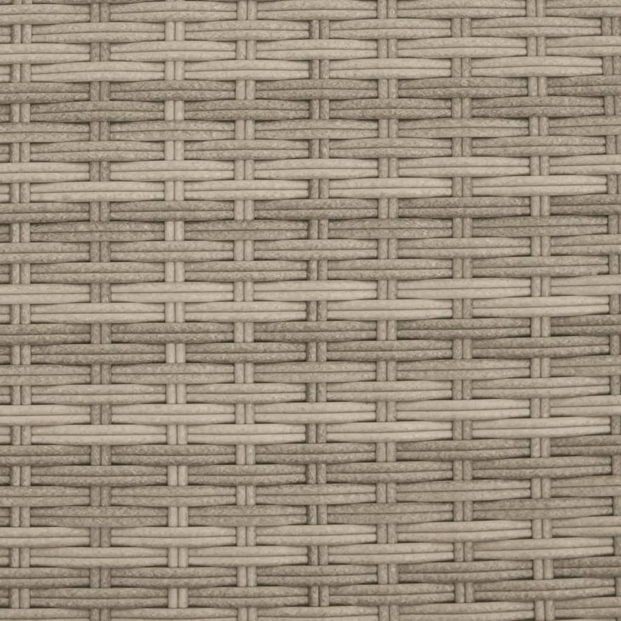 Ligbed 2-Persoons Met Luifel En Kussens Poly Rattan Lichtgrijs