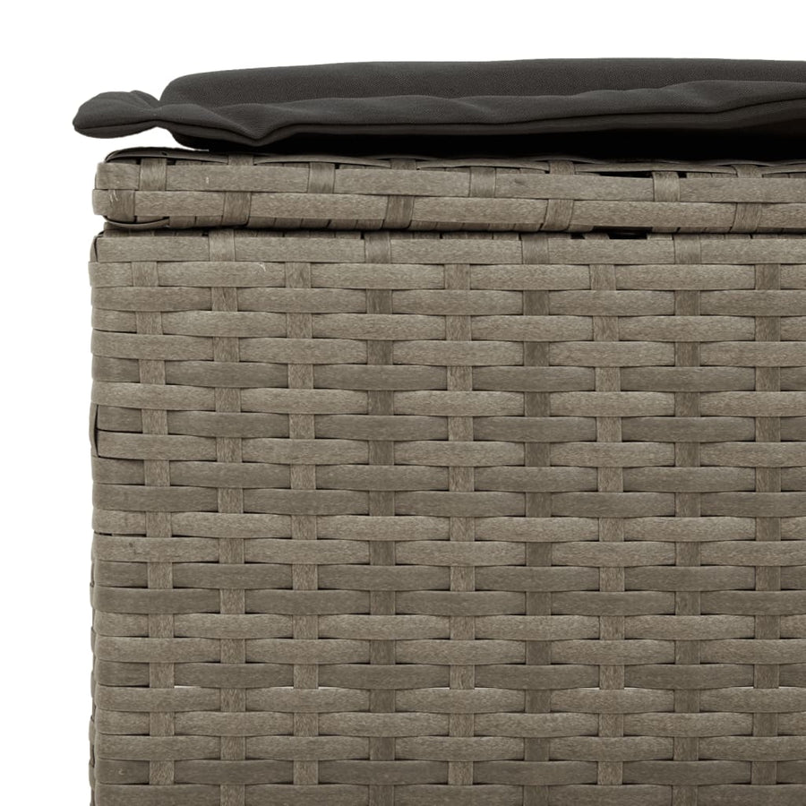 3-Delige Loungeset Met Kussens Poly Rattan Grijs