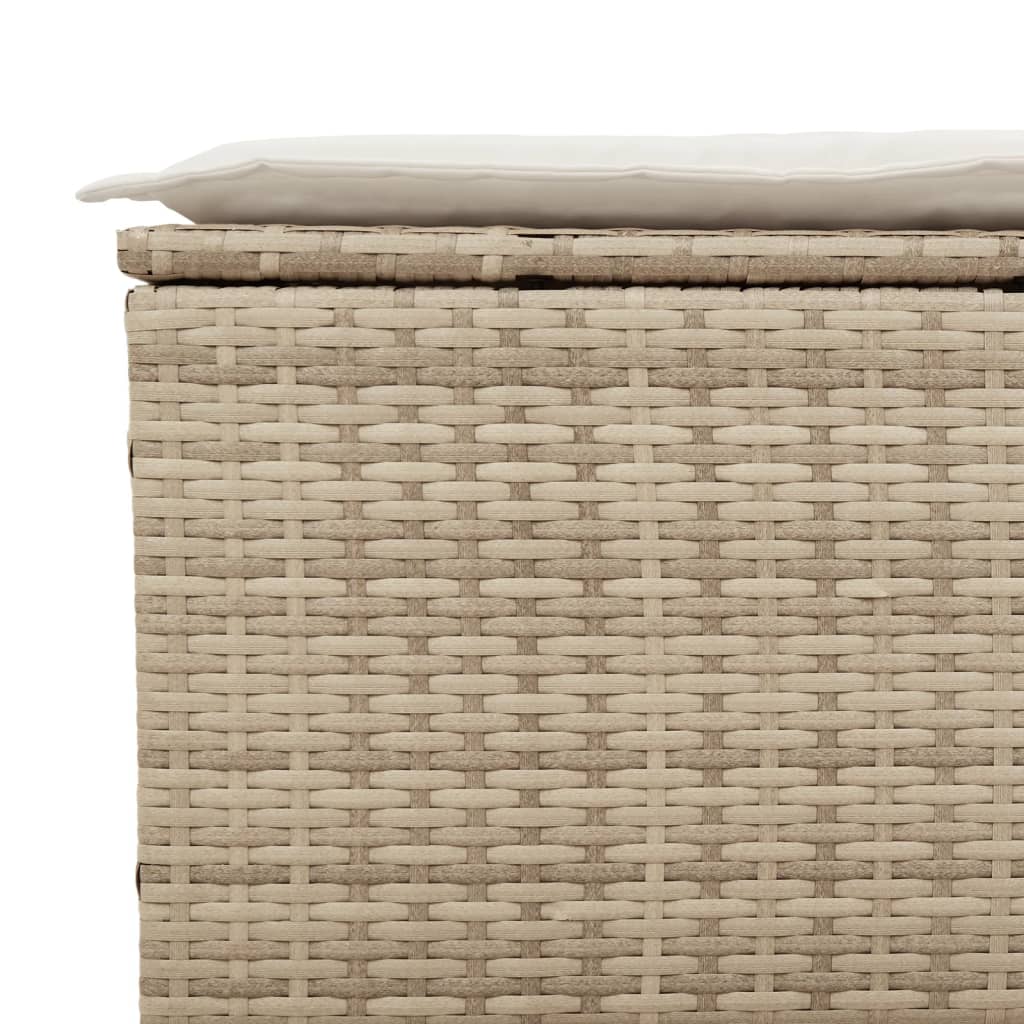 3-Delige Loungeset Met Kussens Poly Rattan Beige