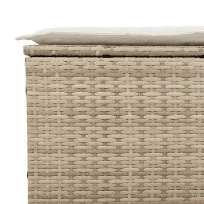 3-Delige Loungeset Met Kussens Poly Rattan Beige