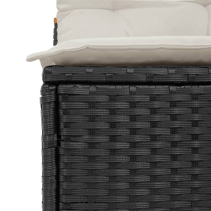 Tuinbanken 2 St Zonder Armleuning Met Kussens Poly Rattan Zwart