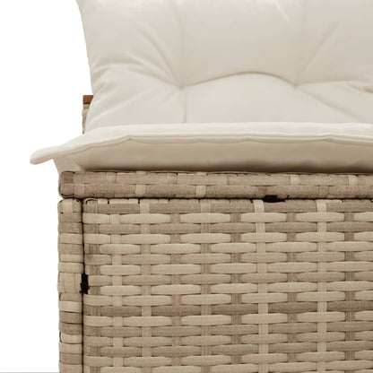 Tuinbanken 2 St Zonder Armleuning Met Kussens Poly Rattan Beige