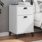 Bedside table VIKEN treated wood white