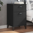 Nightstand VIKEN treated wood black