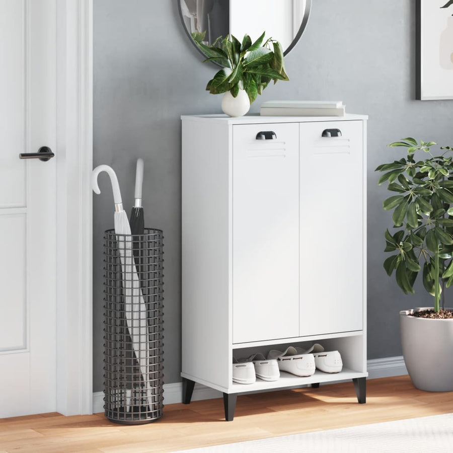 Schoenenkast Viken Massief Grenenhout Wit