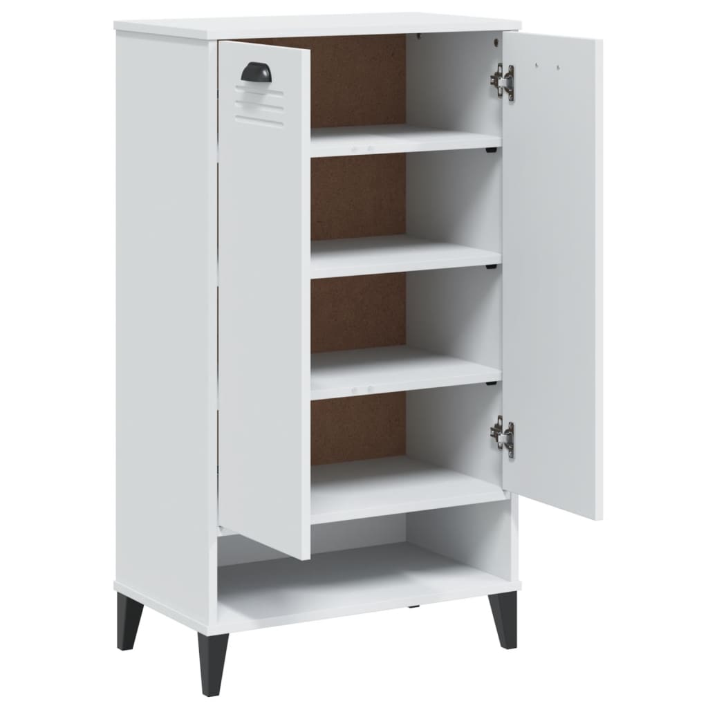 Schoenenkast Viken Massief Grenenhout Wit