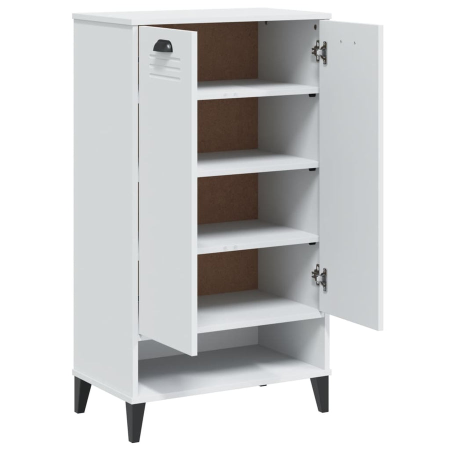Schoenenkast Viken Massief Grenenhout Wit