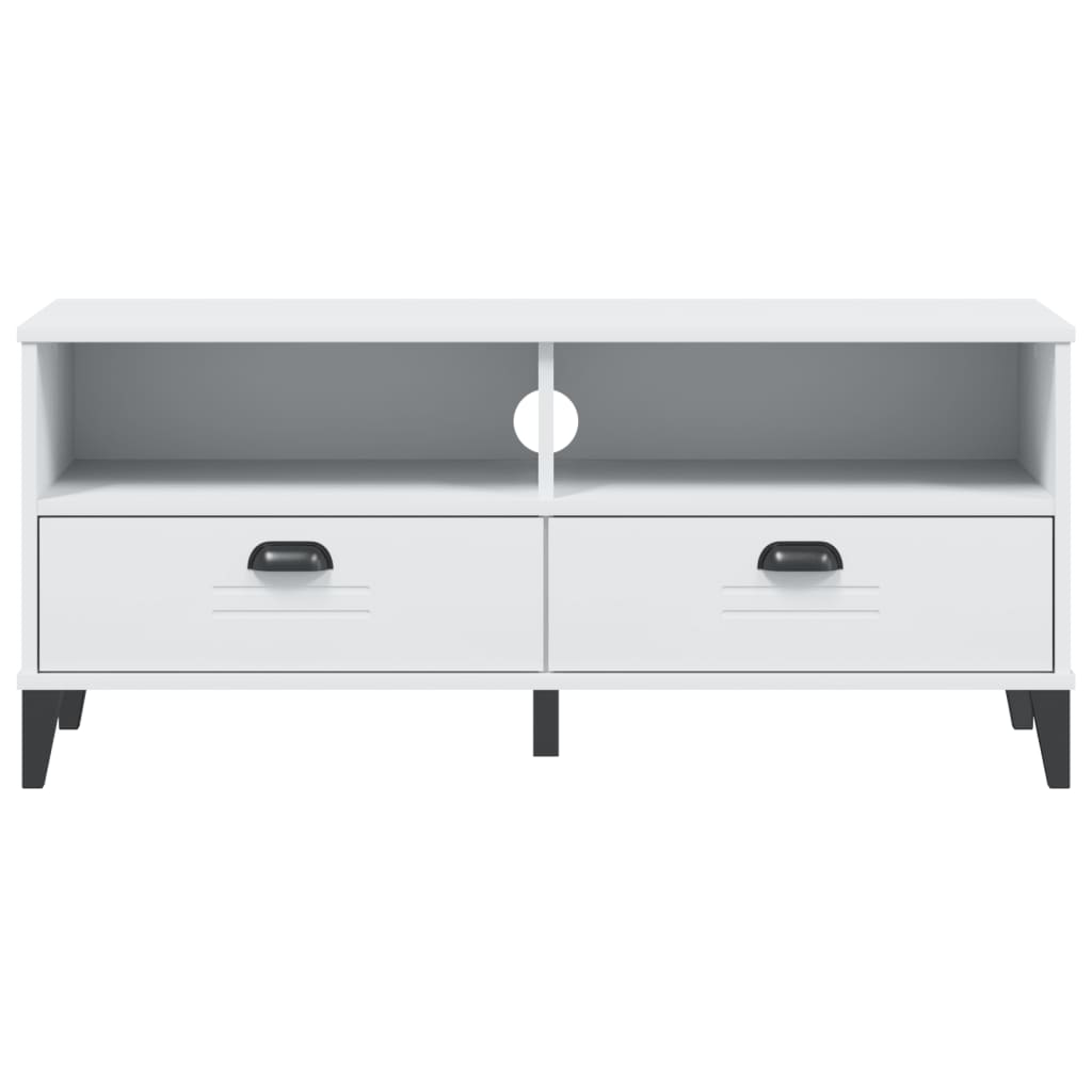 Tv-Meubel Viken Massief Grenenhout Wit
