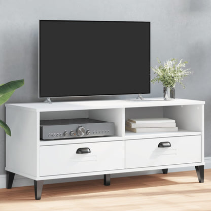 Tv-Meubel Viken Massief Grenenhout Wit