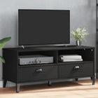 TV unit VIKEN treated wood black