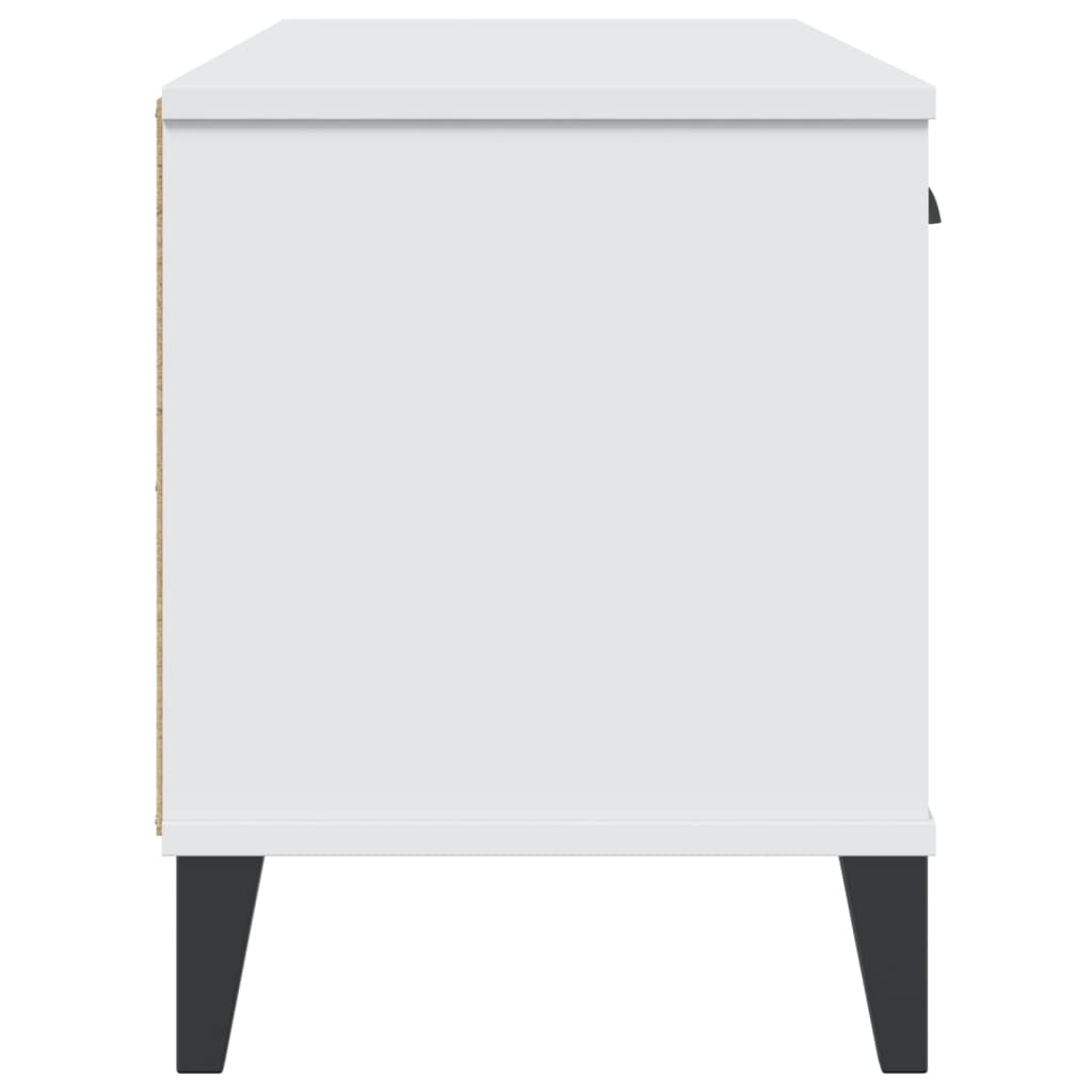 Schoenenbank Viken 106X35X45 Cm Massief Grenenhout Wit