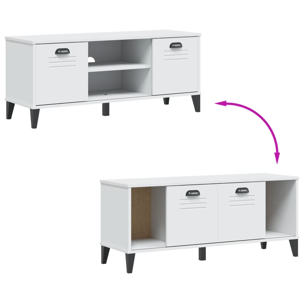 Schoenenbank Viken 106X35X45 Cm Massief Grenenhout Wit