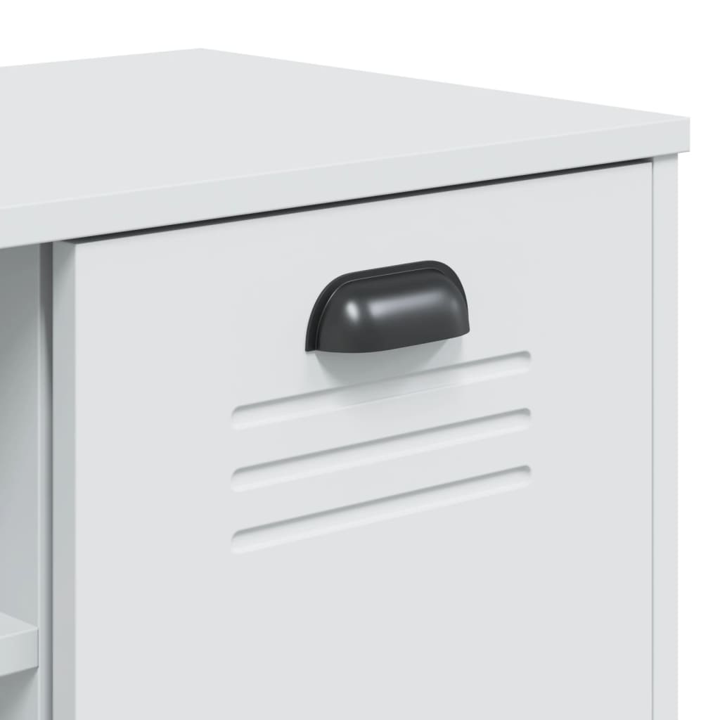 Schoenenbank Viken 106X35X45 Cm Massief Grenenhout Wit