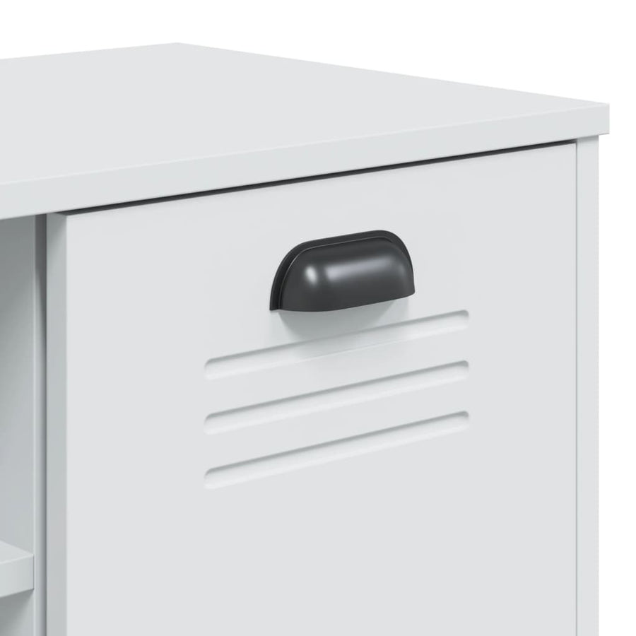 Schoenenbank Viken 106X35X45 Cm Massief Grenenhout Wit