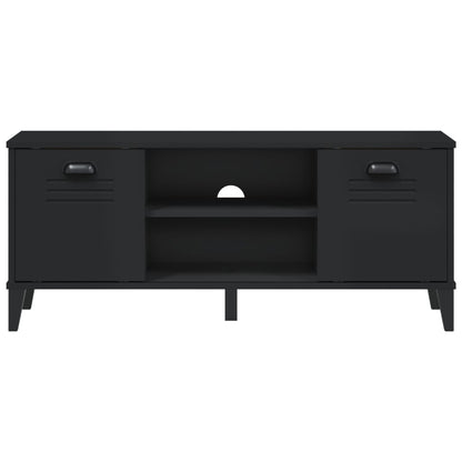 Schoenenbank Viken 106X35X45 Cm Massief Grenenhout Zwart