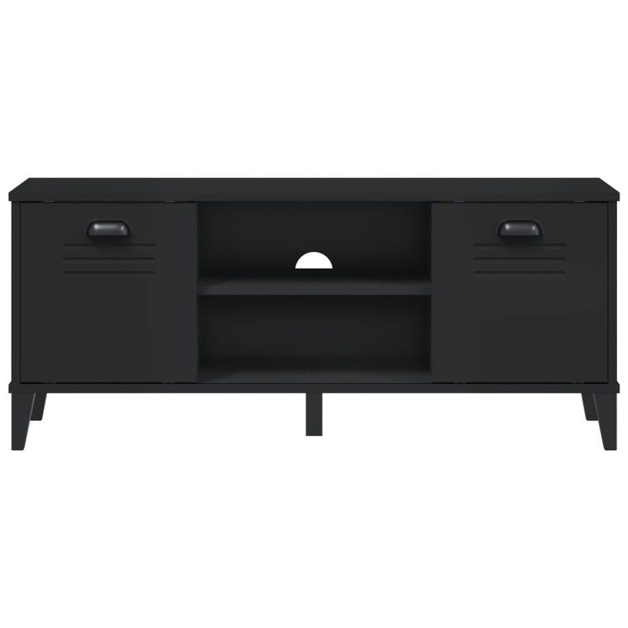 Schoenenbank Viken 106X35X45 Cm Massief Grenenhout Zwart