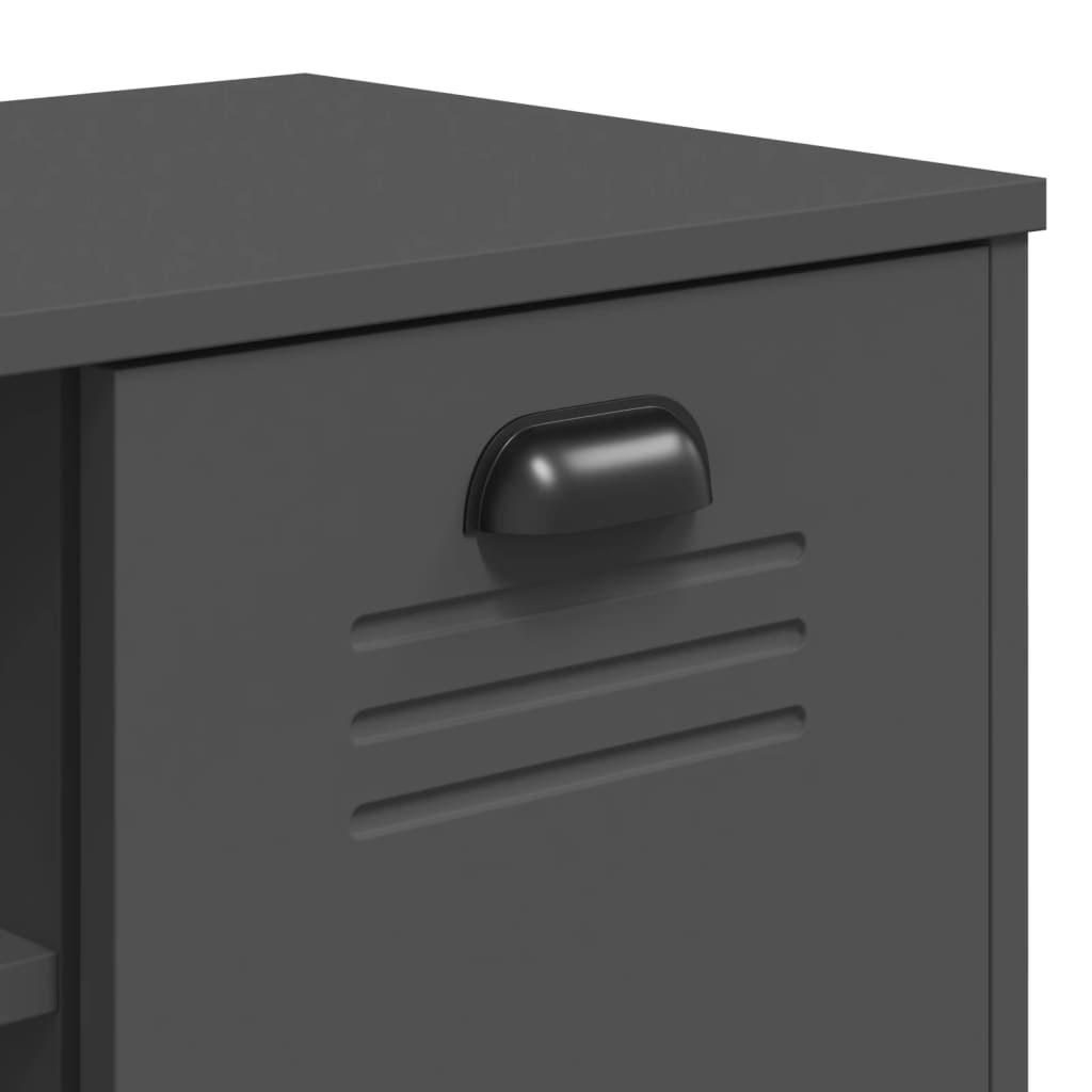 Schoenenbank Viken 106X35X45 Cm Grenenhout Antracietgrijs