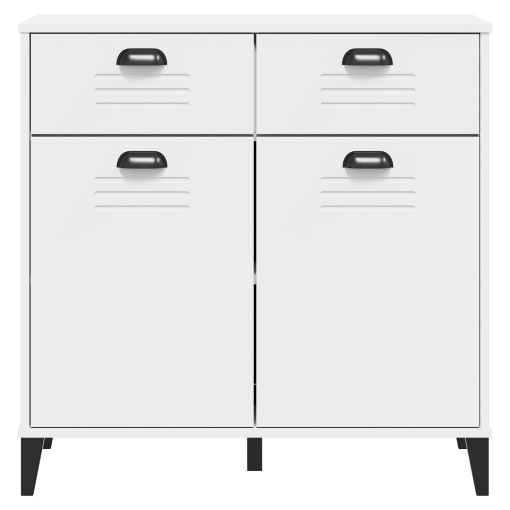 Dressoir Viken 80X40X80 Cm Massief Grenenhout Wit