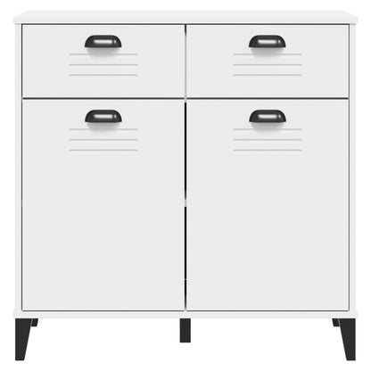 Dressoir Viken 80X40X80 Cm Massief Grenenhout Wit