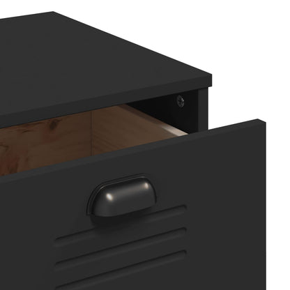 Dressoir Viken 80X40X80 Cm Massief Grenenhout Zwart