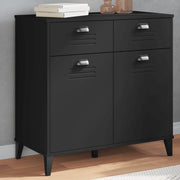Dressoir 80x40x80 cm massief grenenhout zwart