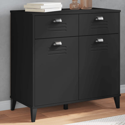 Dressoir Viken 80X40X80 Cm Massief Grenenhout Zwart