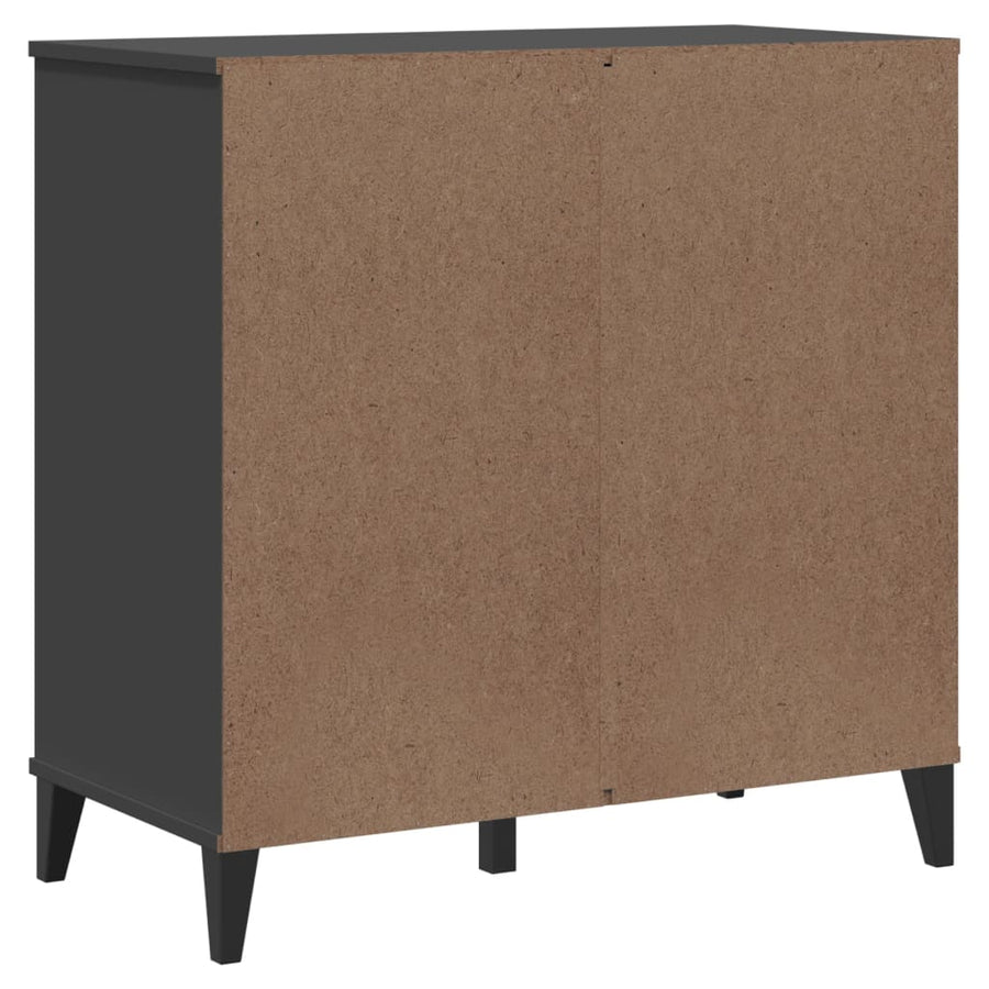 Dressoir Viken 80X40X80 Cm Massief Grenenhout Antracietgrijs