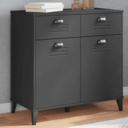 Dressoir VIKEN 80x40x80 cm massief grenenhout antracietgrijs