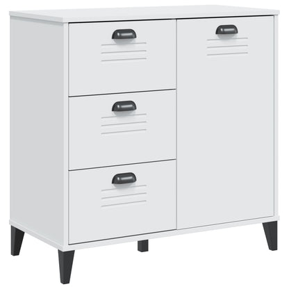 Dressoir Viken 80X40X80 Cm Massief Grenenhout Wit