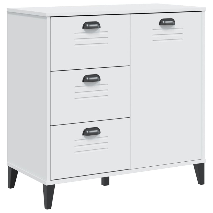 Dressoir Viken 80X40X80 Cm Massief Grenenhout Wit