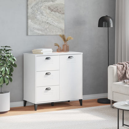 Dressoir Viken 80X40X80 Cm Massief Grenenhout Wit