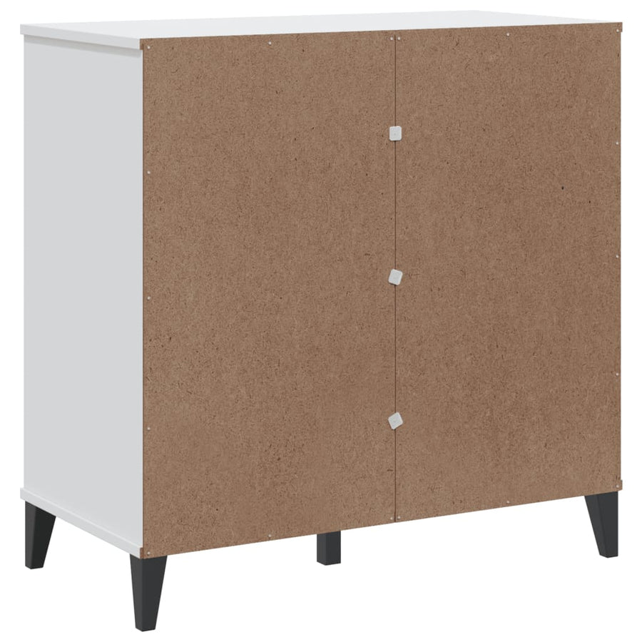 Dressoir Viken 80X40X80 Cm Massief Grenenhout Wit