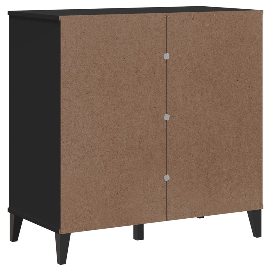 Dressoir Viken 80X40X80 Cm Massief Grenenhout Zwart