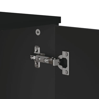 Dressoir Viken 80X40X80 Cm Massief Grenenhout Zwart