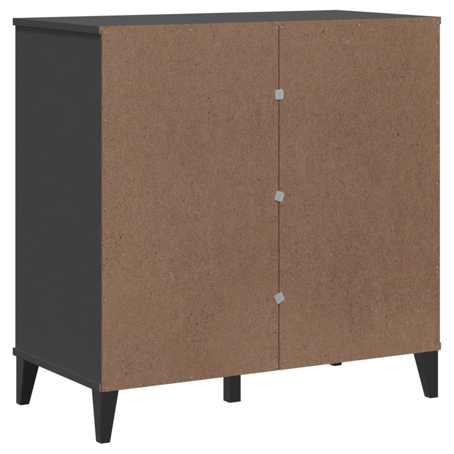Dressoir Viken 80X40X80 Cm Massief Grenenhout Antracietgrijs