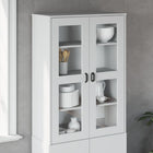 Opzetkast Viken 80x35x110 cm massief grenenhout wit