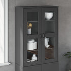 Opzetkast 80x35x110 cm bewerkt hout antracietgrijs