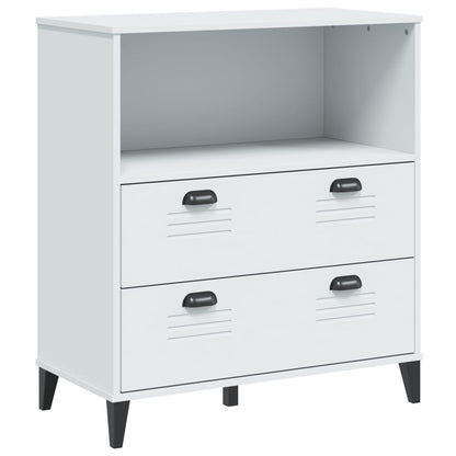 Boekenkast Viken 80X40X90 Cm Massief Grenenhout Wit