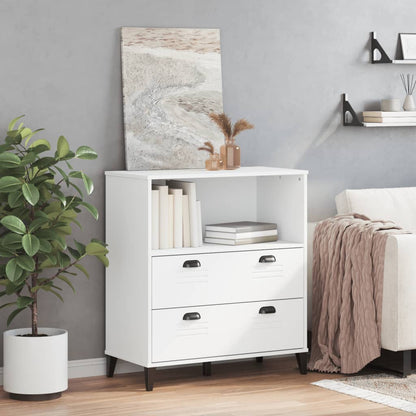 Boekenkast Viken 80X40X90 Cm Massief Grenenhout Wit