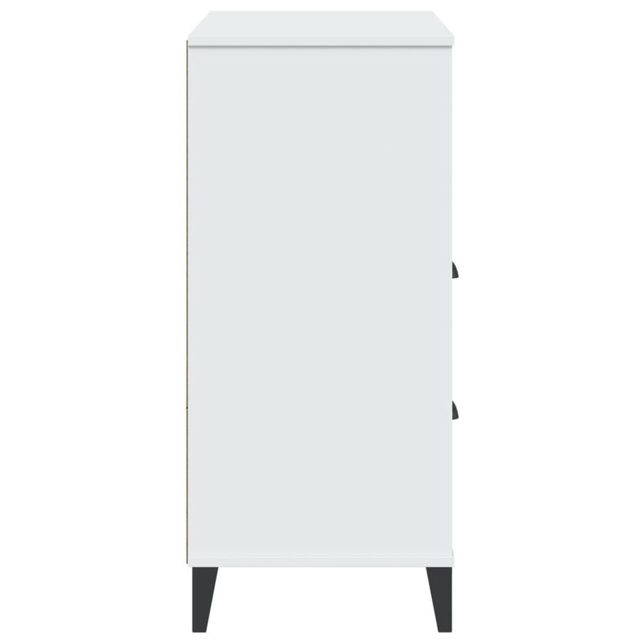 Boekenkast Viken 80X40X90 Cm Massief Grenenhout Wit