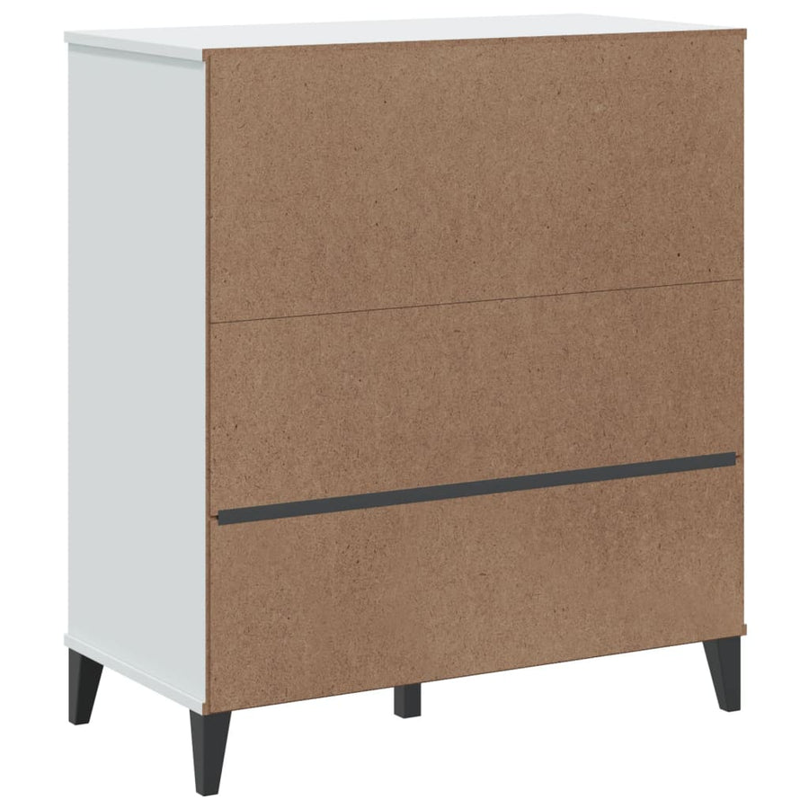 Boekenkast Viken 80X40X90 Cm Massief Grenenhout Wit