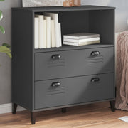Boekenkast 80x40x90 cm massief grenenhout antracietgrijs