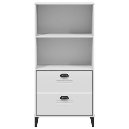 Boekenkast Viken 60X35X123 Cm Massief Grenenhout Wit